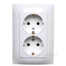Подвійна розетка Kontakt Simon Simon 10 CGSZ2/11 із заземленням Schuko (білий)