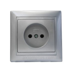 Розетка Elcor Emily 9215 (211575) без заземлення (сірий металік)