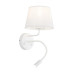 Бра, настінний світильник TK Lighting 10080 Maja E27+G9 1+1x15W+8W IP20 білий