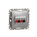 Аудіорозетка Schneider Electric Sedna Design & Elements алюміній SDD113411 Аудіорозетка Schneider Electric Sedna Design & Elements алюміній SDD113411