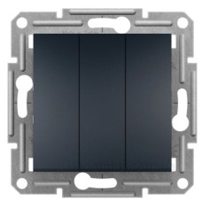 Триклавішний вимикач Schneider Electric Asfora EPH2100171 (антрацит)