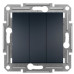 Триклавішний вимикач Schneider Electric Asfora EPH2100171 (антрацит)