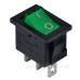 Перемикач TNSy KCD1-2-101N G/B з підсвічуванням зелений (TNSy5500688)