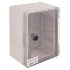 Удароміцний корпус E.Next e.plbox.180.240.130.tr з АБС-пластика 180х240х130 IP65 з прозорими дверцятами (CP5032)