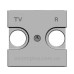 TV+R накладка ABB Zenit N2250.8 PL 2М (срібло)