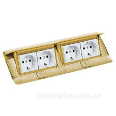 Лючок із висувним блоком розеток Legrand 54018 8М (латунь)