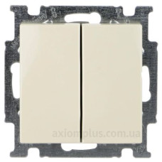Двоклавішний прохідний вимикач ABB Basic 55 2006/6/6 UC-92-507 (слонова кістка)