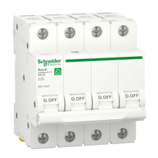 Автоматичний вимикач Schneider 6кА C 4p 25А Resi9 ( R9F12425 )