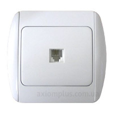 Телефонна розетка E.Next e.install.stand.814P1+f.cer одинарна (s035043c)