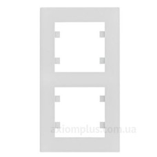 Вертикальна двомісна рамка Hager WL5620 Lumina-Intense 2X (біла) Вертикальна двомісна рамка Hager WL5620 Lumina-Intense 2X (біла)