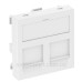 Накладка для супортів модуля OBO Bettermann 45х45 2хRJ45 R&M Cat.5 та Cat.6 біла (6119292)