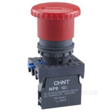 Кнопка грибок Chint NP8-01ZS/14 1NC Ø40мм з фіксацією червона IP65 (667210) Кнопка грибок Chint NP8-01ZS/14 1NC Ø40мм з фіксацією червона IP65 (667210)