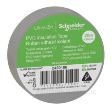 Ізоляційна стрічка Schneider Electric 2420108 19ммх20м сіра Ізоляційна стрічка Schneider Electric 2420108 19ммх20м сіра