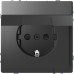 Розетка Schneider Electric D-Life MTN2310-6034 з з/к та кришкою антрацит