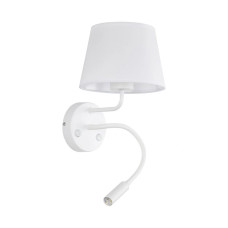 Бра, настінний світильник TK Lighting 10080 Maja E27+G9 1+1x15W+8W IP20 білий