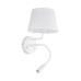 Бра, настінний світильник TK Lighting 10080 Maja E27+G9 1+1x15W+8W IP20 білий