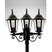 Вуличний світильник Goldlux 313423 Liguria E27 3x20W IP43 чорний
