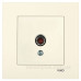 Розетка кінцева TV кремова, Karre