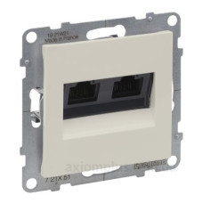 Подвійна комп'ютерна розетка RJ45 Cat.5e UTP Legrand SUNO (слонова кістка) 721251
