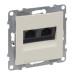 Подвійна комп'ютерна розетка RJ45 Cat.5e UTP Legrand SUNO (слонова кістка) 721251