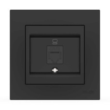 Розетка EL-BI VEGA чорна мат комп'ютерна 1-на CAT6 RJ45 ( 510-014800-247 )