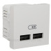 Подвійна USB розетка Schneider Electric NU341818 2.1А 2М (біла)