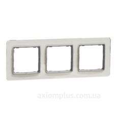 Трипостова рамка Schneider Electric Sedna Elements штучне біле скло SDD360803
