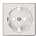 Центральна плата розетки ABB Sky 2CLA858800A2101 8588 CB із заземленням (біле скло)