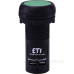 Моноблочна втоплена кнопка ETI 004771451 ECF-10-G (1NO зелена)