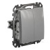 Двоклавішний перемикач Schneider Electric Sedna Design & Elements алюміній SDD113108
