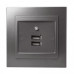 Розетка Nilson Touran антрацит 2-на USB ( 24161081 )