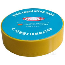 Ізоляційна стрічка TOSUNlux PVC 20м жовта (6940151079859) Ізоляційна стрічка TOSUNlux PVC 20м жовта (6940151079859)