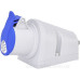 Настінний силовий роз'єм ETI 004482034 EZ-1632 IP44 (16A 230V 2P+PE)