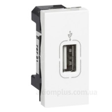 USB розетка Legrand Mosaic 1 модуль біла USB розетка Legrand Mosaic 1 модуль біла