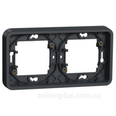 Горизонтальна 2-постова рамка Schneider Electric MUR34101 IP55 (чорний)