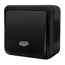 Накладний 1-кл вимикач NE-AD MULTIMA 92-53-01-I з led-підсвіткою чорний