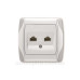 Розетка комп'ютерна подвійна (2хRJ45 Cat5e) біла Carmen