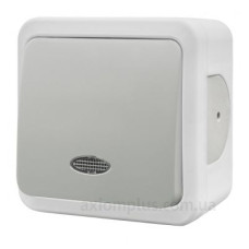 Накладний 1-кл вимикач NE-AD MULTIMA 92-51-01-I з led-підсвіткою білий