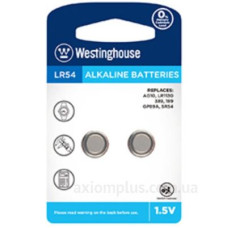 Лужна батарея Westinghouse LR54-BP2(AG10-BP2) Alkaline таблетка LR54 2шт у блістері