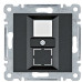 Подвійна панель Hager WL2323 Lumina для RJ12/RJ45 (чорна)