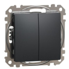 Двоклавішний вимикач Schneider Electric Sedna Design & Elements чорний SDD114105