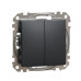 Двоклавішний перемикач Schneider Electric Sedna Design & Elements чорний SDD114108