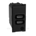Механізм зарядного пристрою USB 2 роз'єм тип - C/C 15 Вт/3000мА 1 модуль Bticino Living Now K4191CC