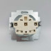 Розетка ABB basic55 cлонова кість 1-на з заземленням з кришкою ( 2CKA002018A0351 )