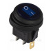 Перемикач TNSy KCD1-5-101WN BL/B круглий з підсвічуванням IP65 синій (TNSy5500722)
