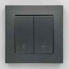 Вимикач EL-BI VEGA антрацит матовий 2-кл прохідний ( 510-016700-211 )