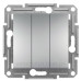 Триклавішний вимикач Schneider Electric Asfora EPH2100161 (алюміній) Триклавішний вимикач Schneider Electric Asfora EPH2100161 (алюміній)