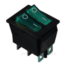 Перемикач TNSy KCD2-2101N G+G/B з підсвічуванням зелений (TNSy5500812)
