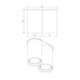Точковий світильник Pikart 35335-3 LLP Double GU10 2x60W IP20 латунний