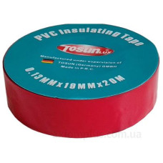 Ізоляційна стрічка TOSUNlux PVC 20м червона (6940151079842) Ізоляційна стрічка TOSUNlux PVC 20м червона (6940151079842)